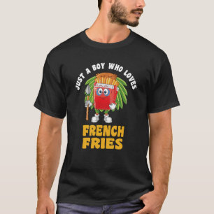 Camiseta Foodie Comida Apenas Um Menino Que Ama Fritas Fran
