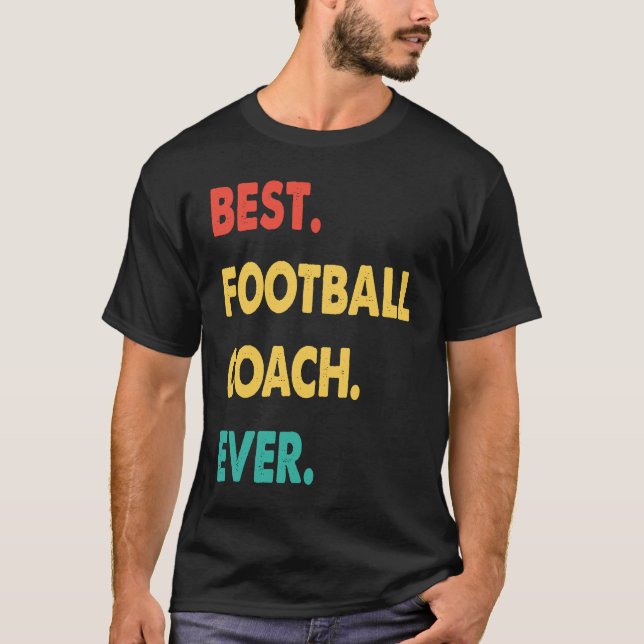Camiseta Football Coach Retro Best Football Coach Ever (Frente)