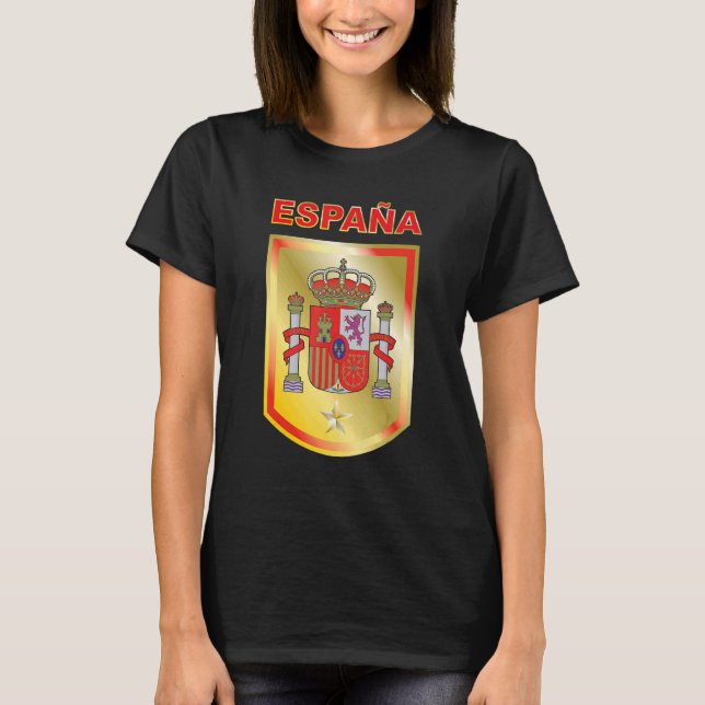 Camiseta Football Fans Spain Flag Crest (Frente)