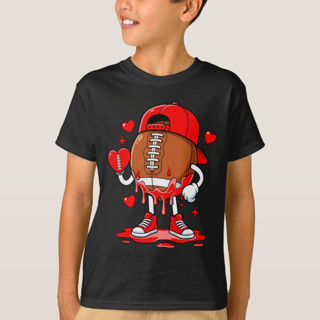 Camiseta Football Ice Cream Valentine Dripng Game Day Men B (Frente)