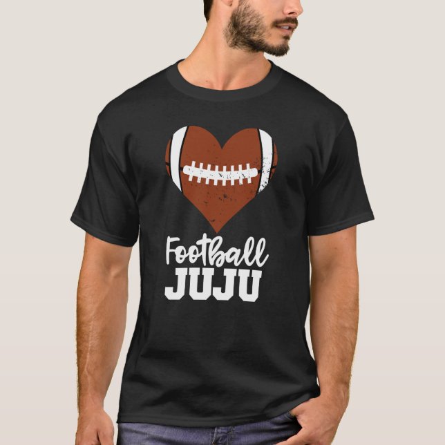 Camiseta Football Juju Football Heart Grandma Juju (Frente)