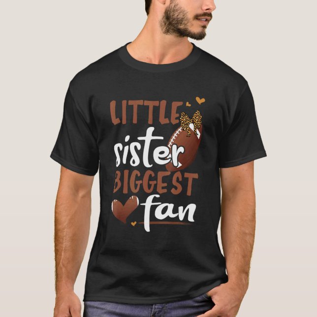 Camiseta Football Little Sister Biggest Fan Sister Player S (Frente)
