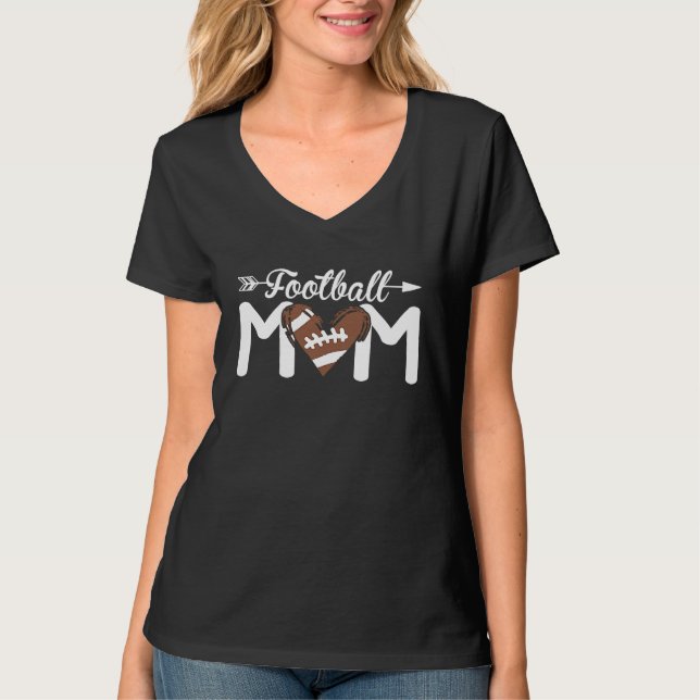Camiseta Football Moms  Football Mom  3 (Frente)