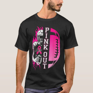 Camiseta Football Pink Out Team Breast Cancer Awareness Mon