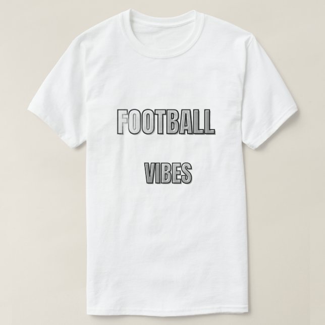 Camiseta Football Vibes Typography Design | Soccer Lifestyl (Frente do Design)