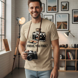 Camiseta Foque, Seu Louco! – Design de Câmera Divertido