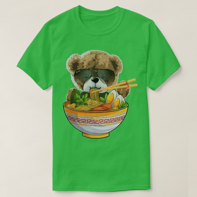 Camiseta For Bear Lover & Japanese Food, Cute Kawaii Ramen  (Frente do Design)