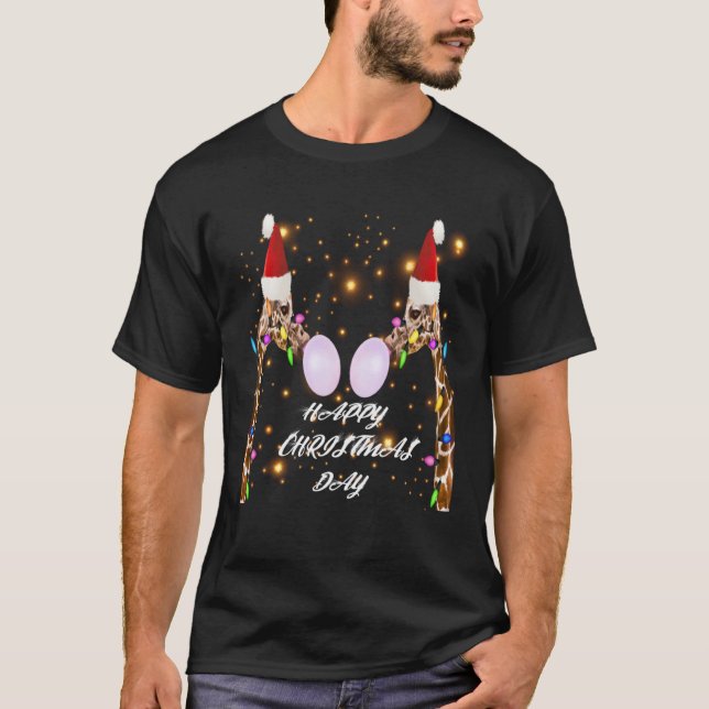 Camiseta for christmas   for Giraffes (Frente)