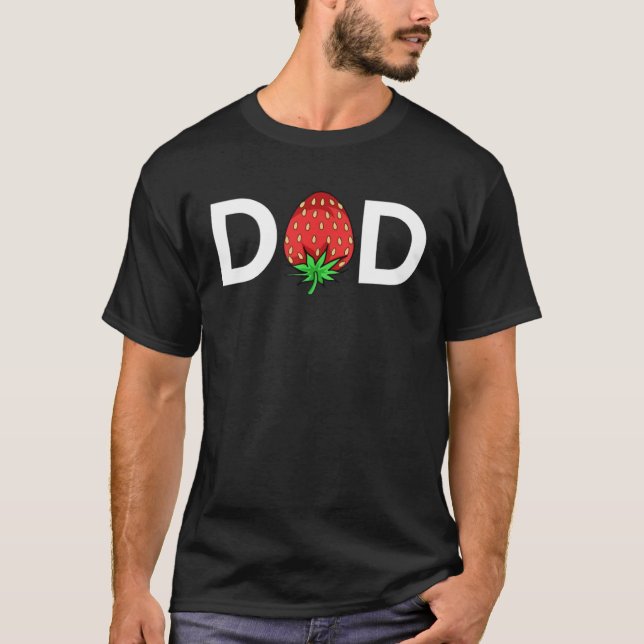 Camiseta For Dad Cute Strawberry Dad (Frente)