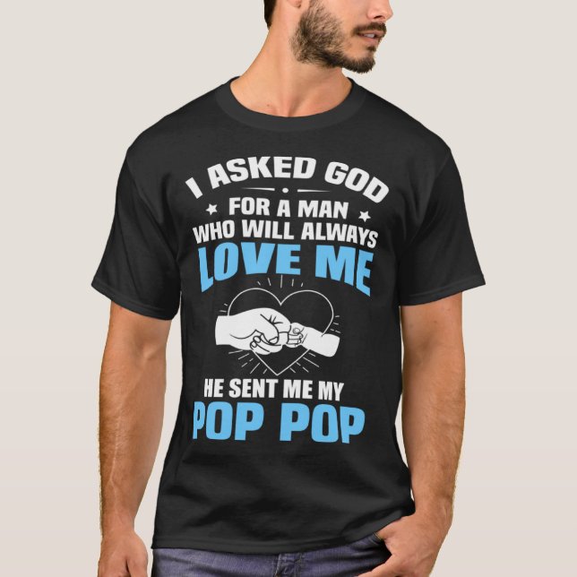 Camiseta For Granddaughter Grandson From Pop Pop (Frente)