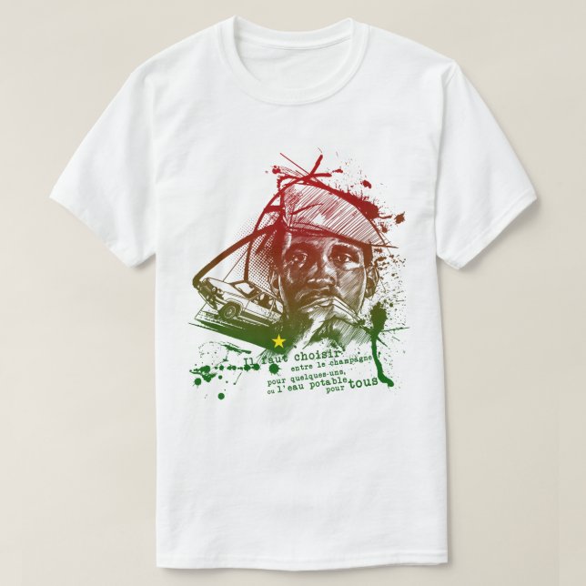 Camiseta For Mens Womens Thomas Africanist Sankara Awesome  (Frente do Design)
