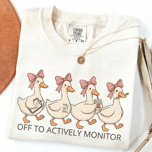 Camiseta For Monitorar Ativamente, Humor de Testes Escolare