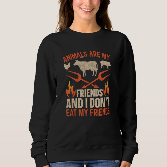 Camiseta For Plant Powered vegan people animals are my frie (Frente)