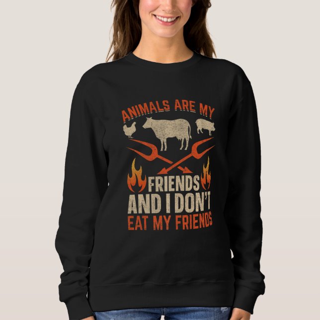 Camiseta For Plant Powered vegan people animals are my frie (Frente)