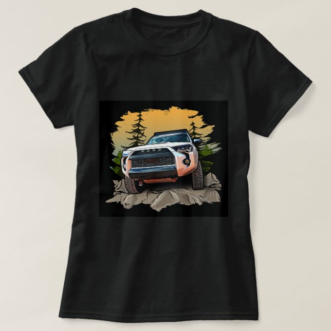 Camiseta Fora da estrada. Tee 4 Runner (Frente do Design)