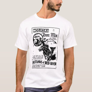 Camiseta Fora da lei de Tom Mix do filme ocidental de Red