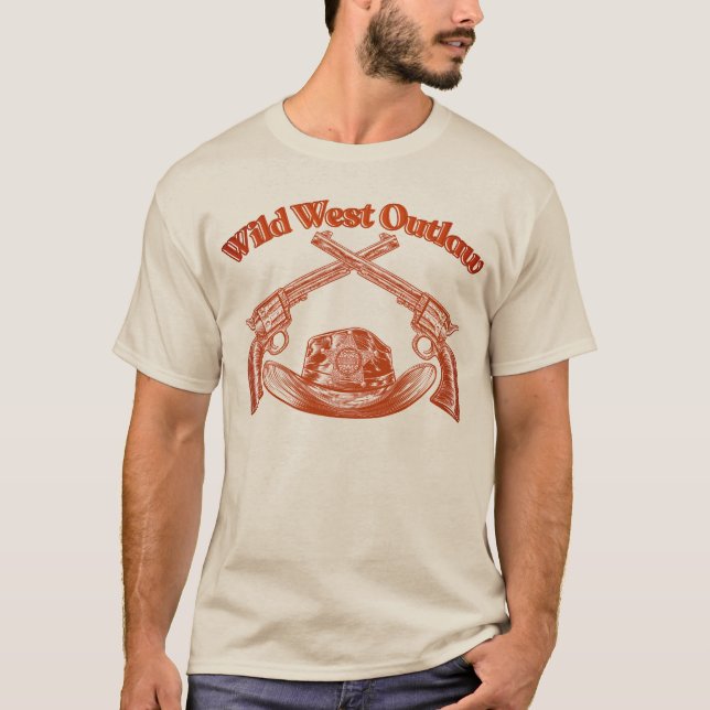 Camiseta "Fora da Lei do Oeste Selvagem " (Frente)
