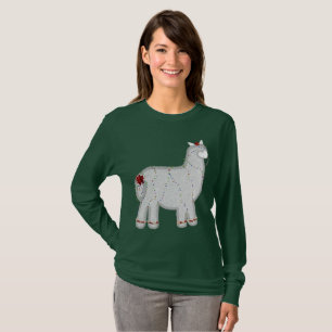 Camiseta Fora de Natal Alpaca Feliz Navidad