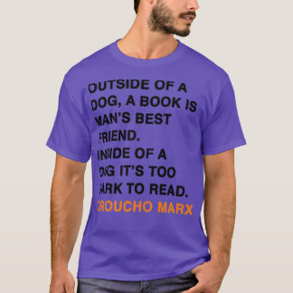 CAMISETA FORA DE UM CACHORRO UM LIVRO É O MELHOR AMIGO