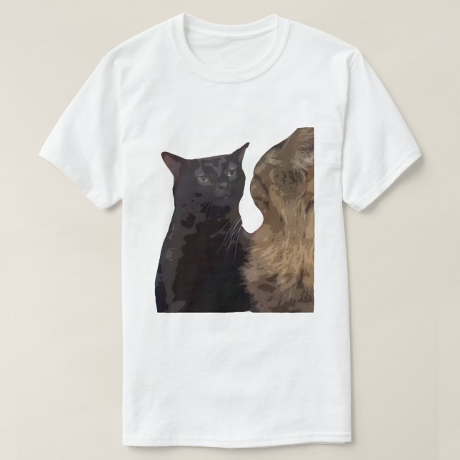 Camiseta Fora de Zoneamento de Gato Negro (Frente do Design)
