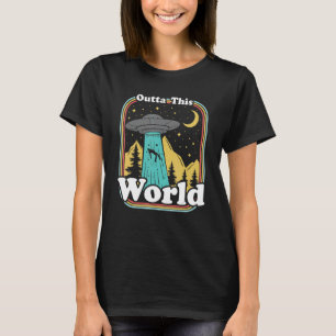 Camiseta Fora Deste Mundo Sequestro por OVNI Retro dos Anos