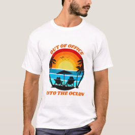 Camiseta Fora Do Escritório No Oceano Tropical