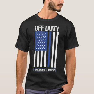 Camiseta Fora Do Período De Serviço Para Dar-Lhe Policial D