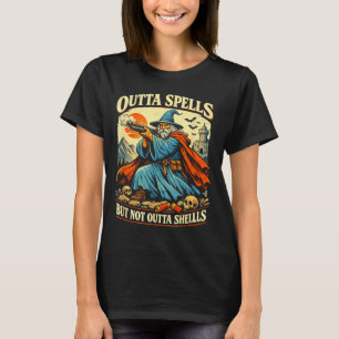 Camiseta Fora Feitiços Mas Não Fora Conchas Mago Fantasia