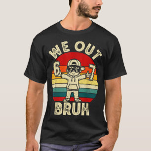 Camiseta Fora mano 67 último dia de escola crianças menino