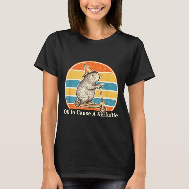 Camiseta Fora Para Causar Uma Confusão Divertida Patinete d (Frente)