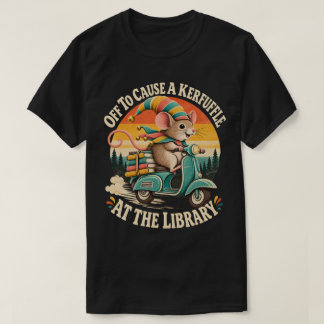 Camiseta Fora para Causar uma Confusão na Biblioteca Gambá