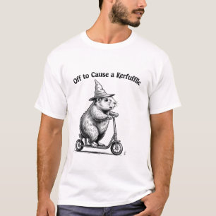 Camiseta Fora Para Causar Uma Confusão Piada De Esquilo Sco