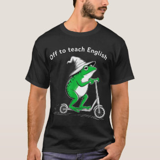 Camiseta Fora Para Ensinar Professor De Esl De Sapo Inglês