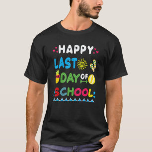 Camiseta Fora Para o Verão Professor Aluno Feliz Último Dia