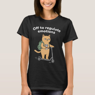 Camiseta Fora Para Regular Emoções Gato Bobo Saúde Mental C