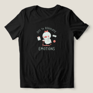 Camiseta Fora Para Regular Emoções Pato de Terapia Engraçad