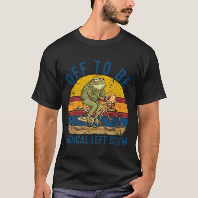 Camiseta Fora para ser escória de sapo radical de esquerda  (Frente)