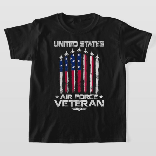 Camiseta Força Aérea Americana Veteranos 4 de julho t shirt (Postura )
