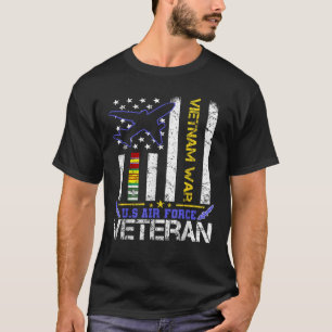 Camiseta Força Aérea Americana Vietnã Veterano Militar Vete