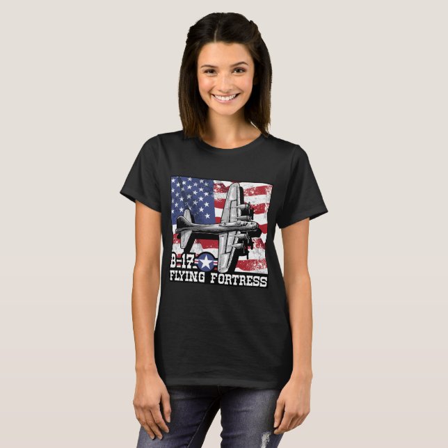 Camiseta Força aérea do avião do bombardeiro WW2 da (Frente Completa)