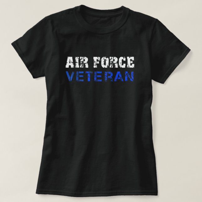 Camiseta Força Aérea dos EUA, USAF, Veteranos da Força Aére (Frente do Design)