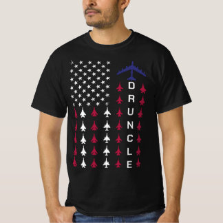 Camiseta Força Aérea Orgulhosa Tio Legal Bêbado Tio Tiro Bê
