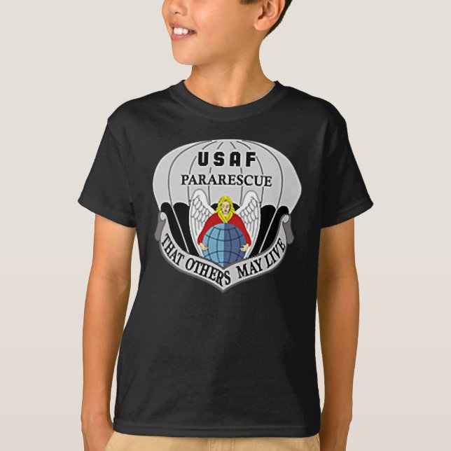Camiseta Força Aérea Pararesgate PJ Veterano Militar Morale (Frente)