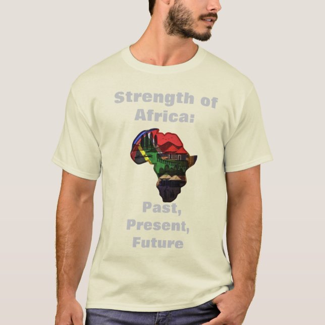 Camiseta Força da África: Passado, presente, futuro (Frente)