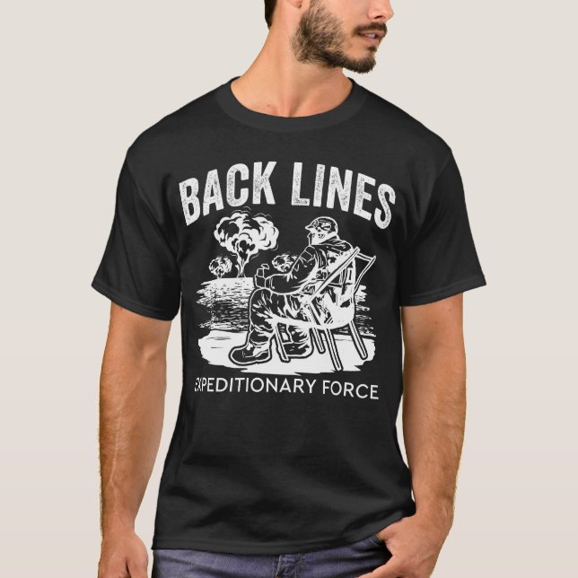 Camiseta Força de Cadeira Expeditiva das Linhas Traseiras (Frente)