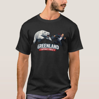 Camiseta FORÇA DE DEFESA DA GROENLÂNDIA deixe a groenlândia