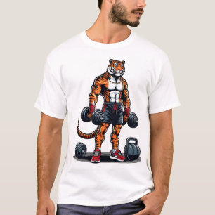 Camiseta "Força de Tigre: Trabalho de Gym Fierce "