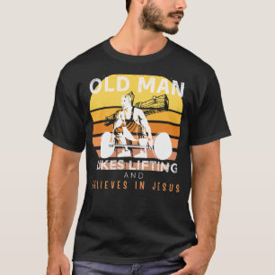 Camiseta Força divina: Velho rabugento significa Jesus leva