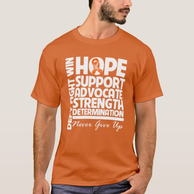 Camiseta Força do apoio da esperança da leucemia (Frente)
