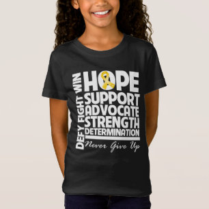 Camiseta Força do apoio da esperança do cancer de